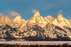 USA- Wyoming- Grand Teton National Park. Grand Tetons in winter. Landscape Print